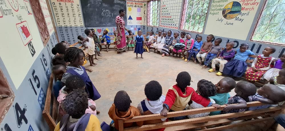 New classroom in the new build Chimwabwe child care centre rural Blantyre, Malawi