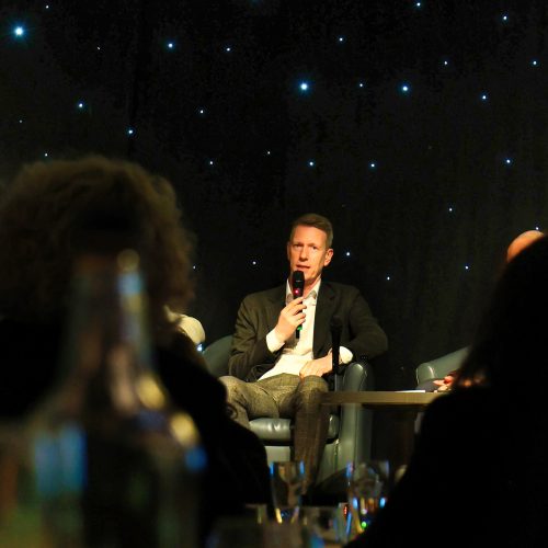 Richard Cogan speaking at an industry event in London UK on CSR and corporate giving